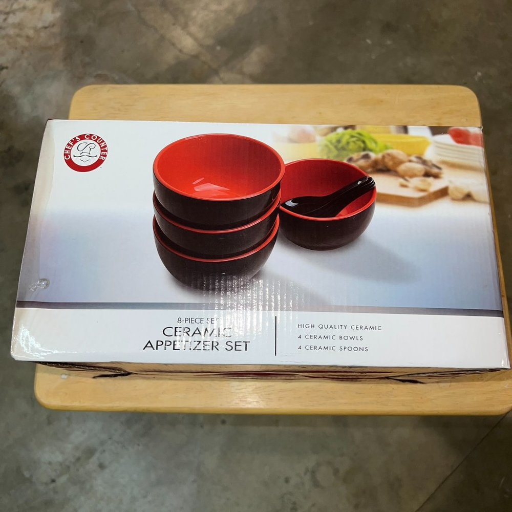 Chef's Counter Ceramic 8-Piece Appetizer Set